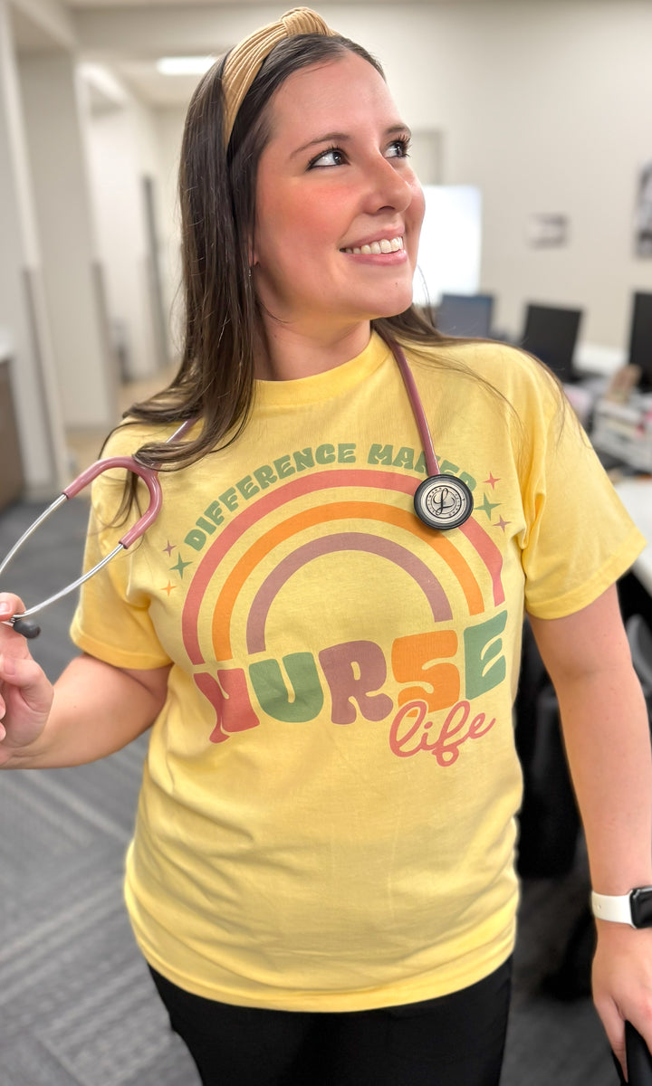 Difference Maker Nurse Life Graphic T-Shirt