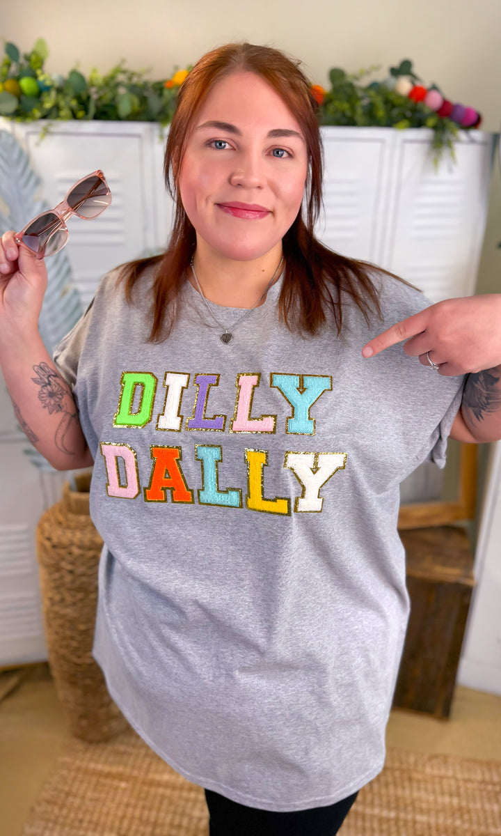 Dilly Dally Ideal Chenille Graphic T-Shirt