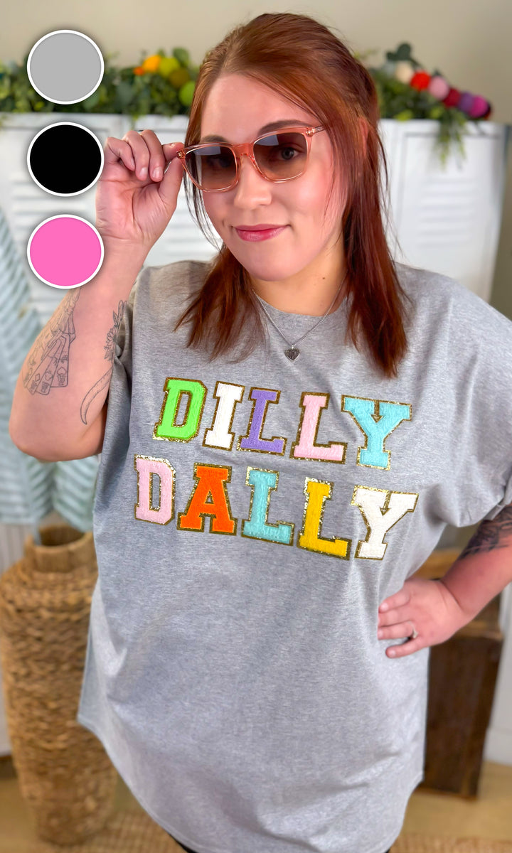 Dilly Dally Ideal Chenille Graphic T-Shirt