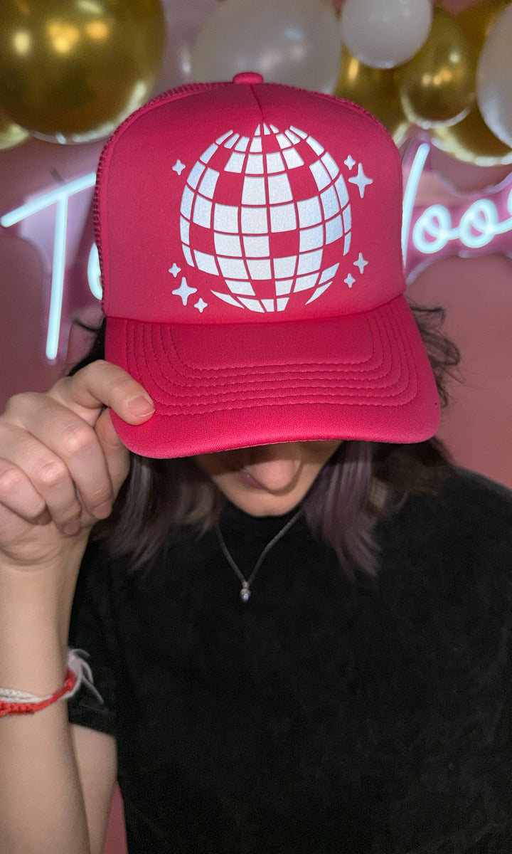 Disco Ball Reflective Trucker Hat