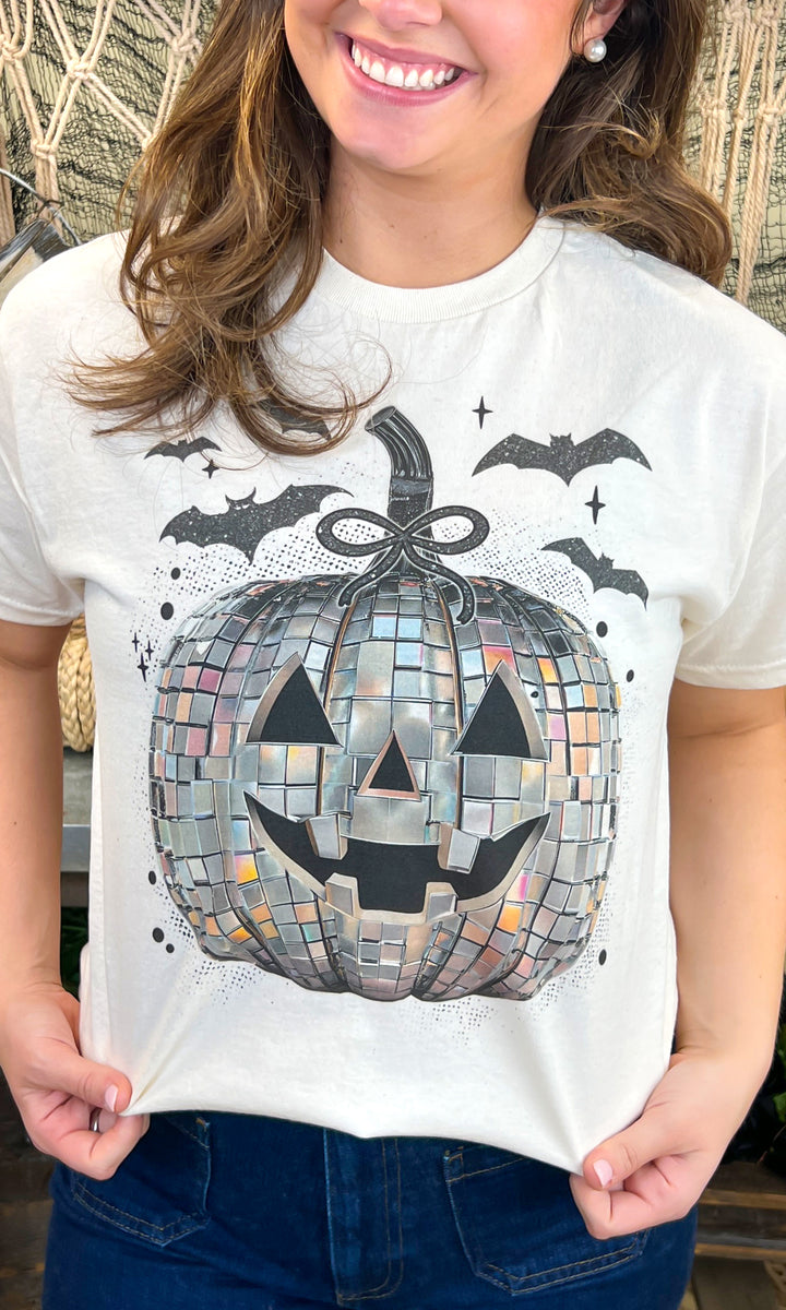 Disco Jack O Latern Halloween Graphic T-Shirt