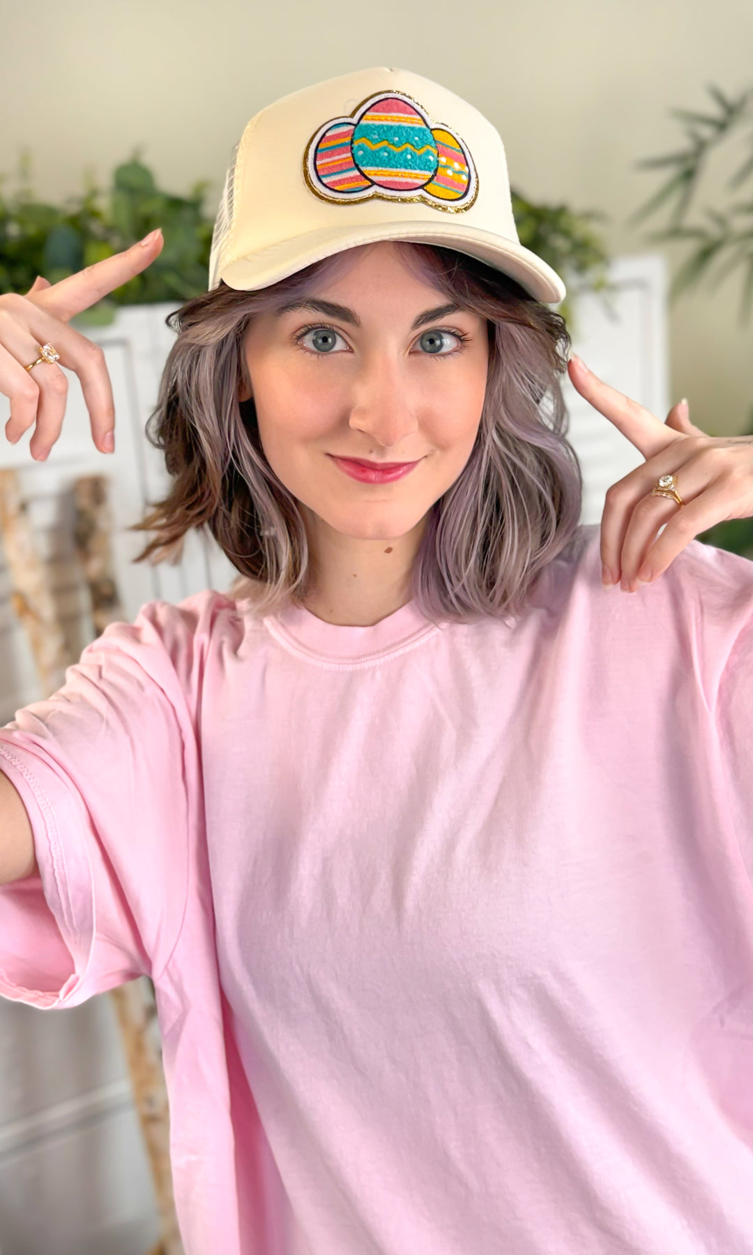 Easter Ideal Chenille Trucker Hat