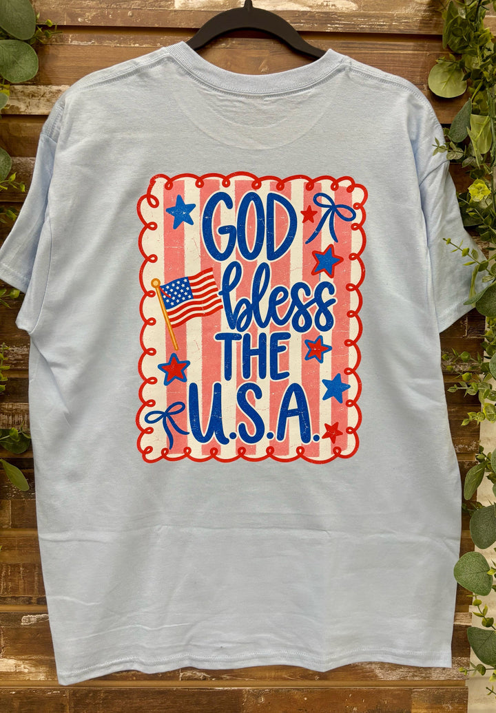 Doodle God Bless the USA Graphic T-Shirt