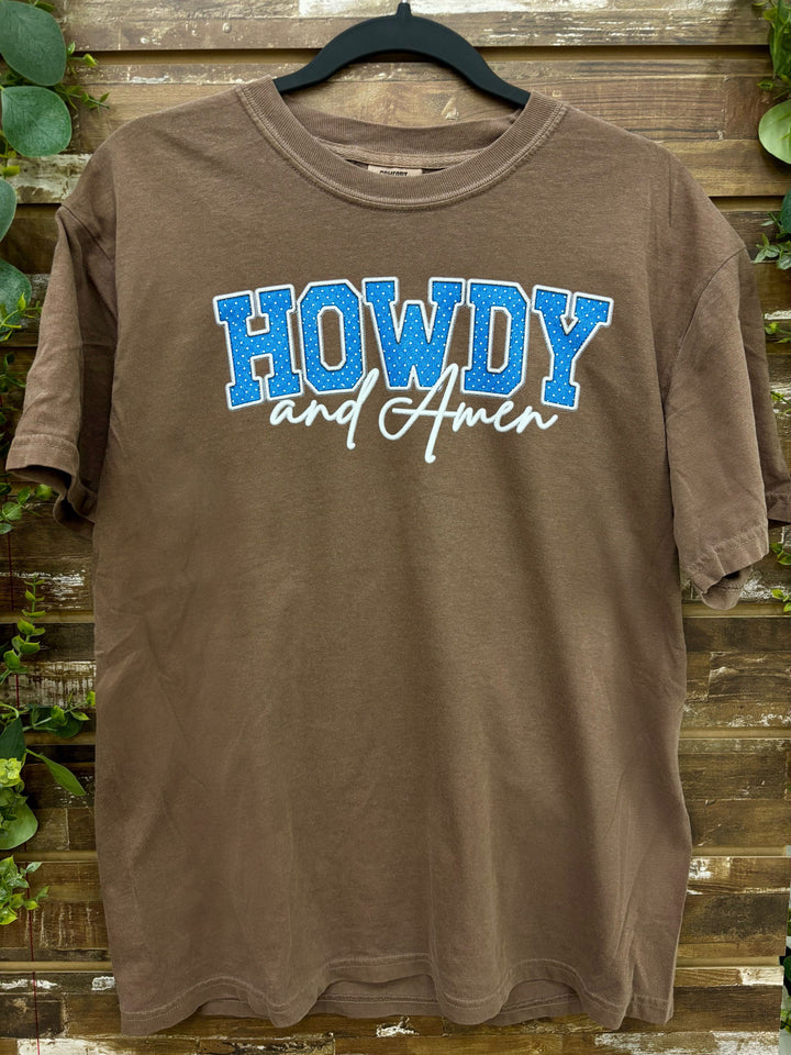 Howdy and Amen  Graphic Comfort Color T-Shirt