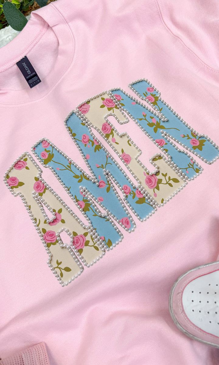 Fancy Pearl Amen Easter Graphic Sweatshirt