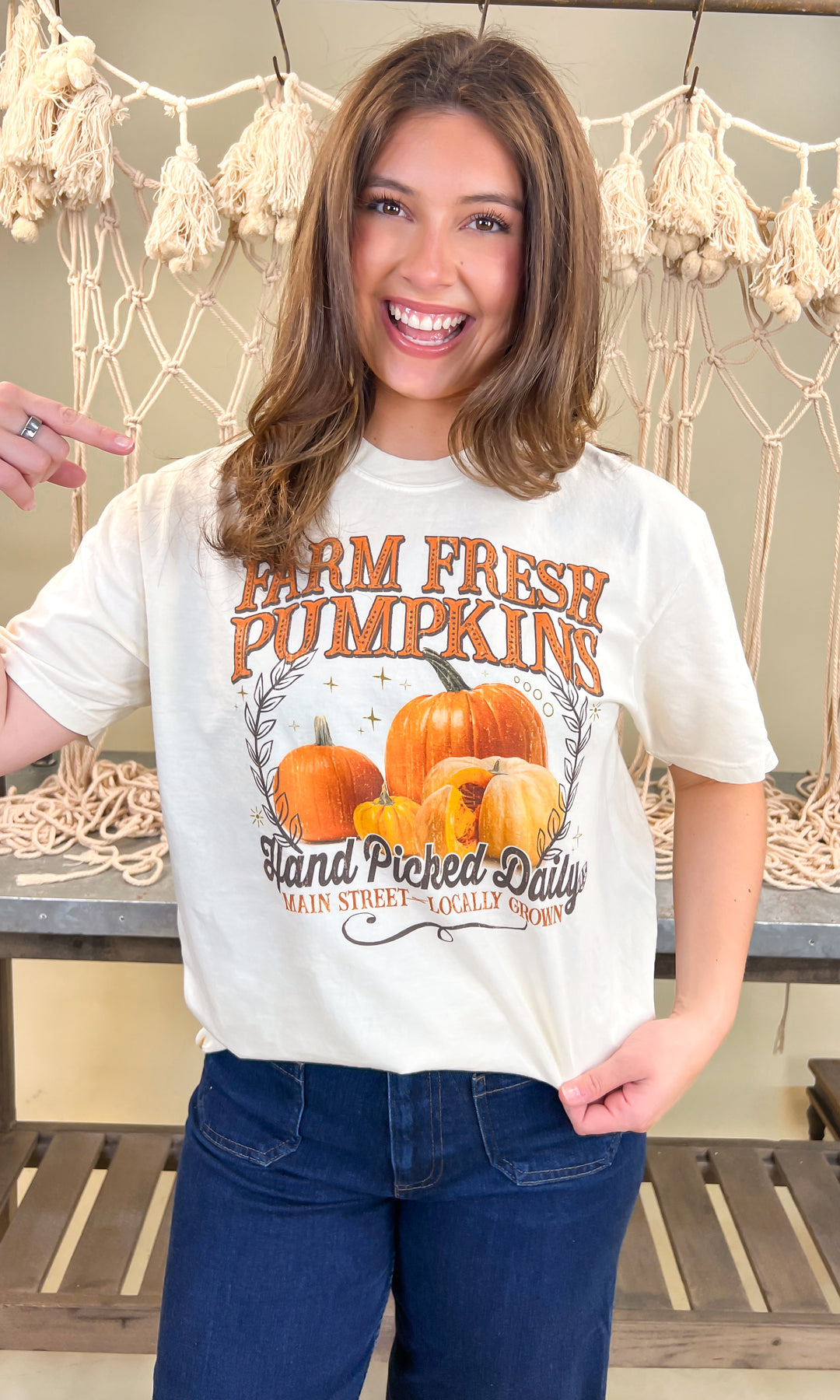 Farm Fresh Pumpkins Fall Graphic T-Shirt