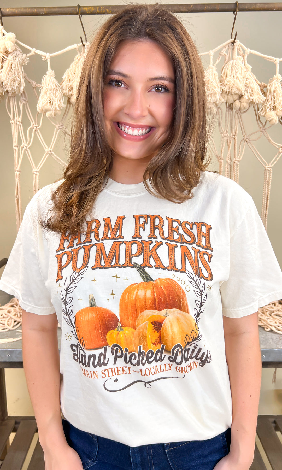Farm Fresh Pumpkins Fall Graphic T-Shirt