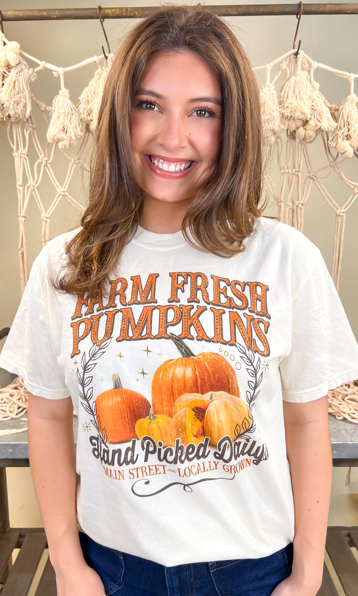 Farm Fresh Pumpkins Fall Graphic T-Shirt