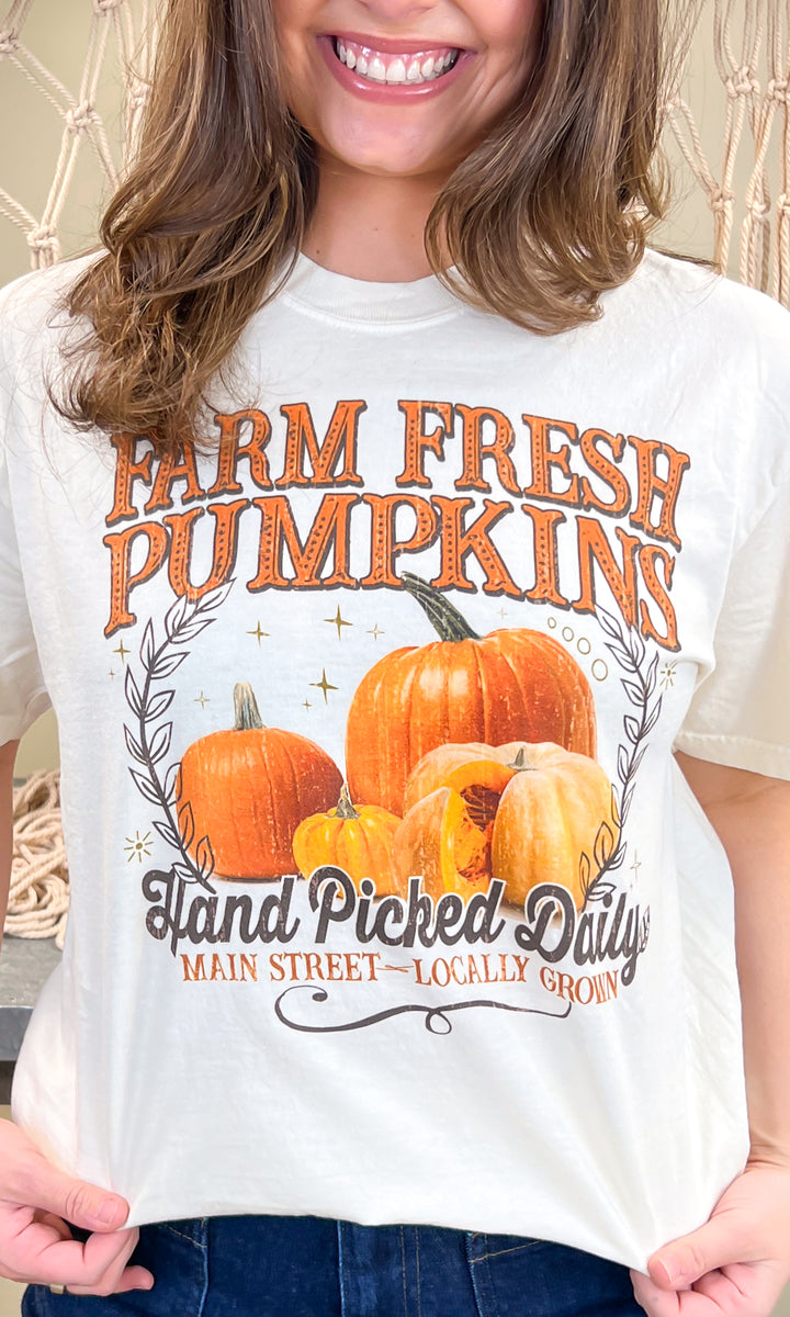 Farm Fresh Pumpkins Fall Graphic T-Shirt