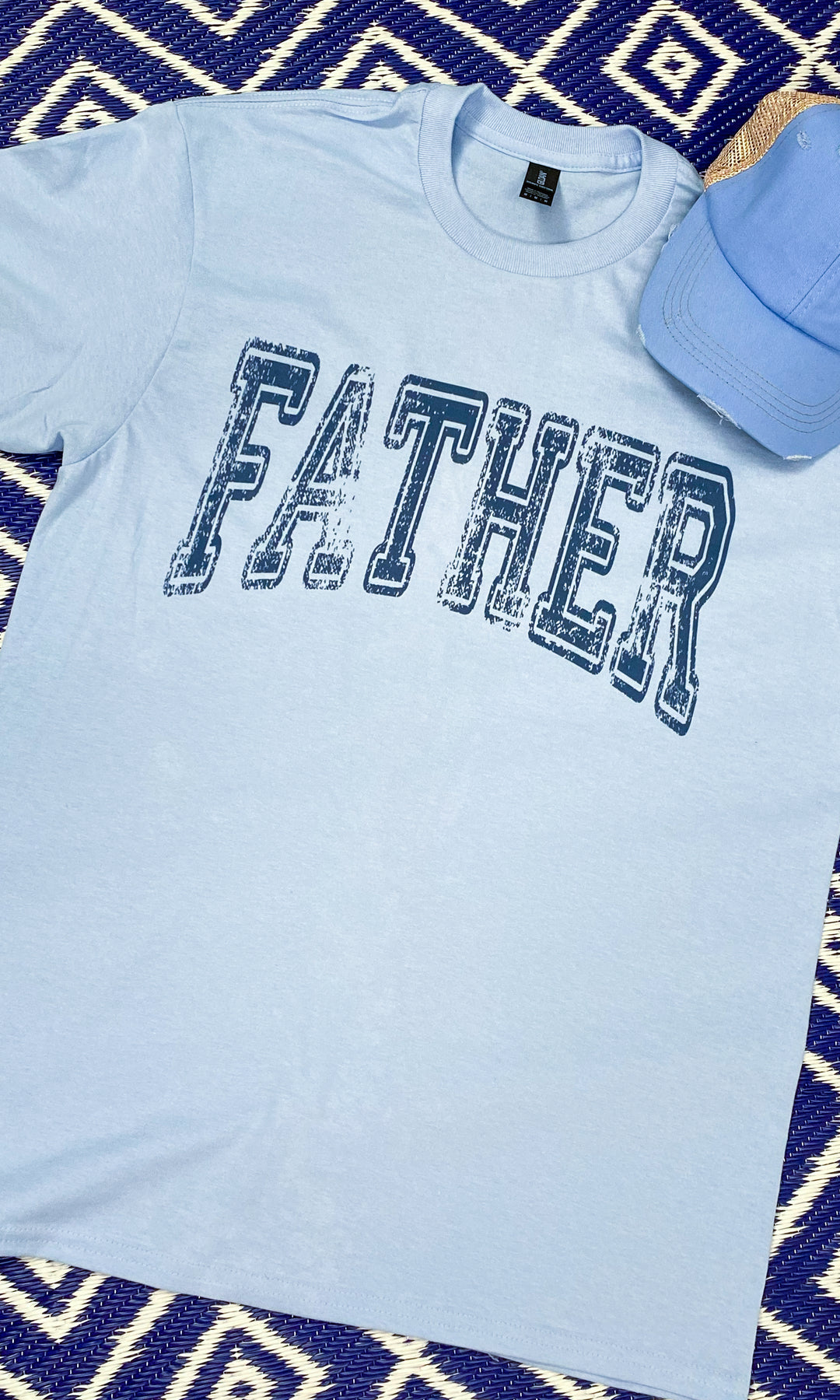 Father Block Distressed Graphic T-Shirt
