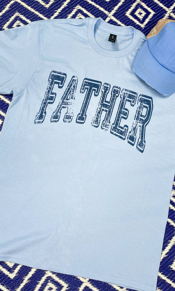 Father Block Distressed Graphic T-Shirt