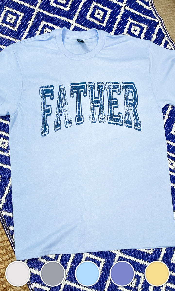 Father Block Distressed Graphic T-Shirt