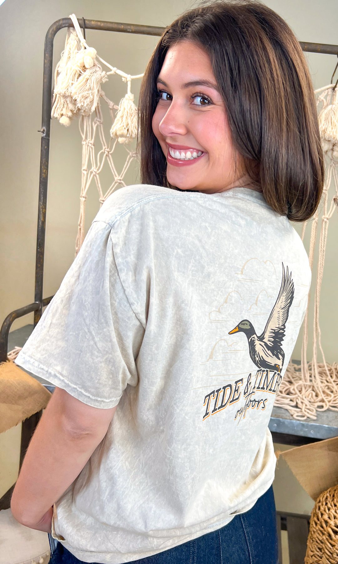 Flying Duck Mineral Washed Graphic Shirt