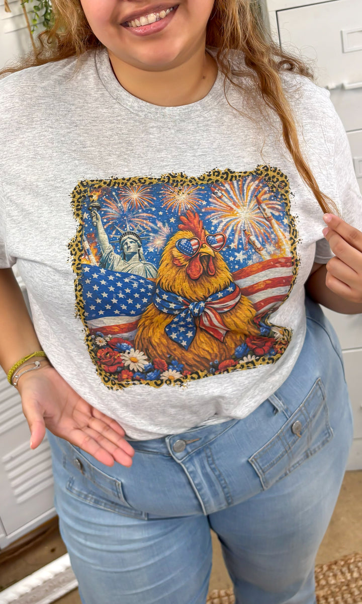 Freedom Chicken USA Graphic T-Shirt