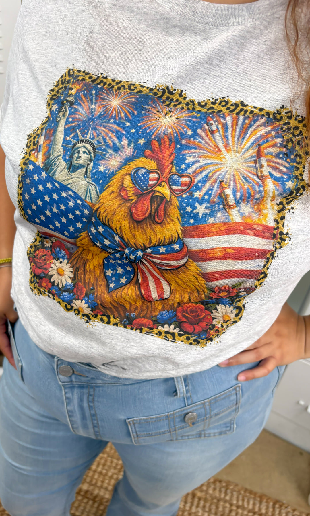 Freedom Chicken USA Graphic T-Shirt
