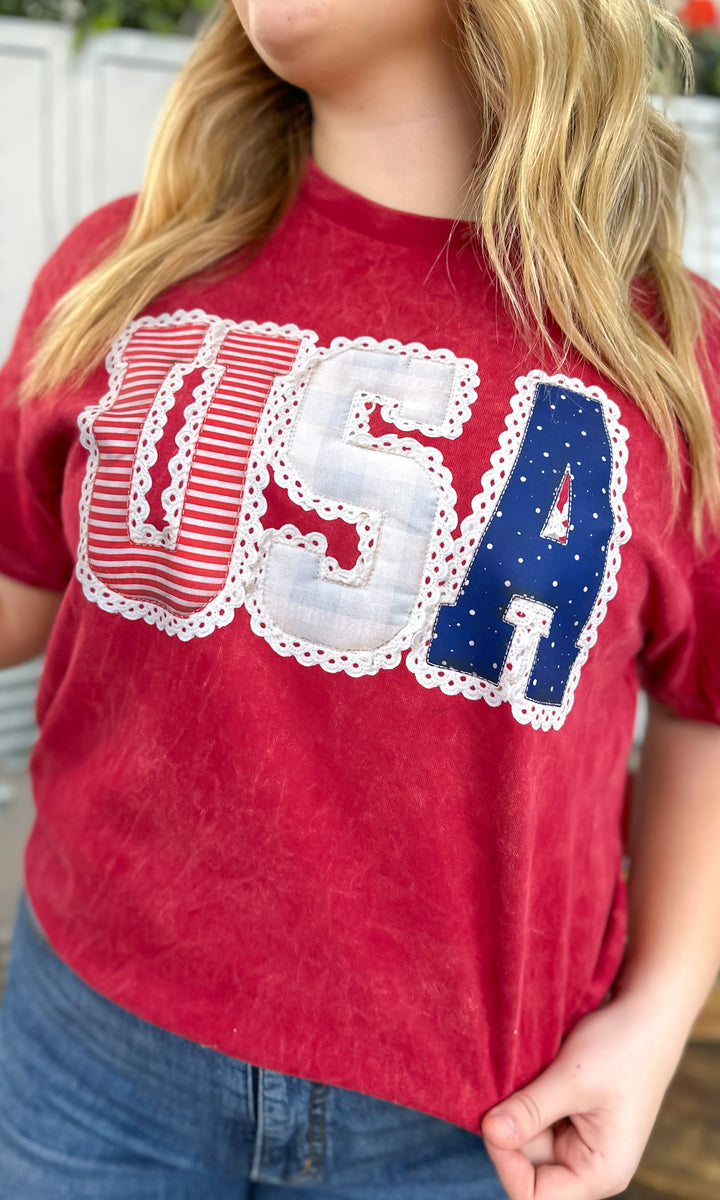 Frilly Lace USA Graphic T-Shirt