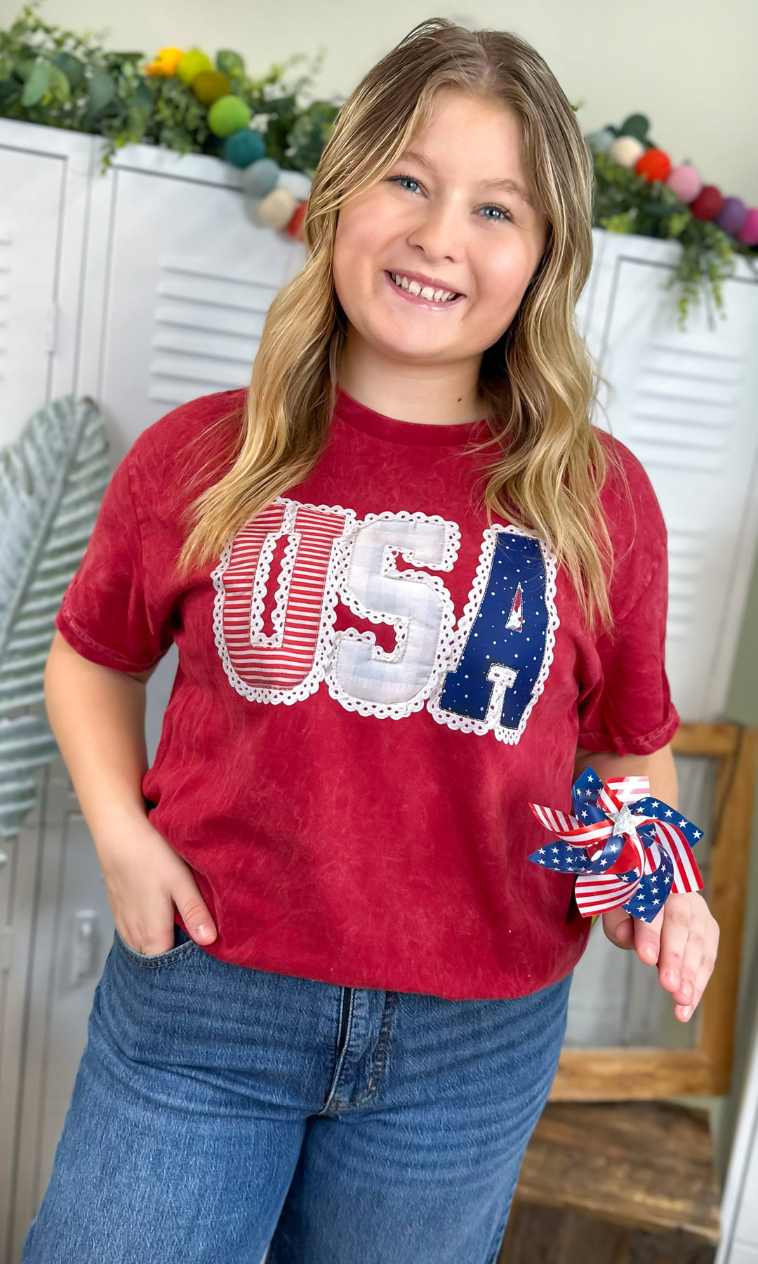 Frilly Lace USA Graphic T-Shirt