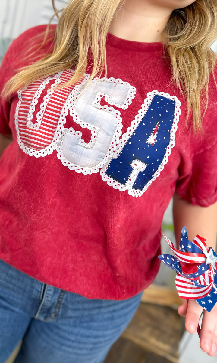 Frilly Lace USA Graphic T-Shirt