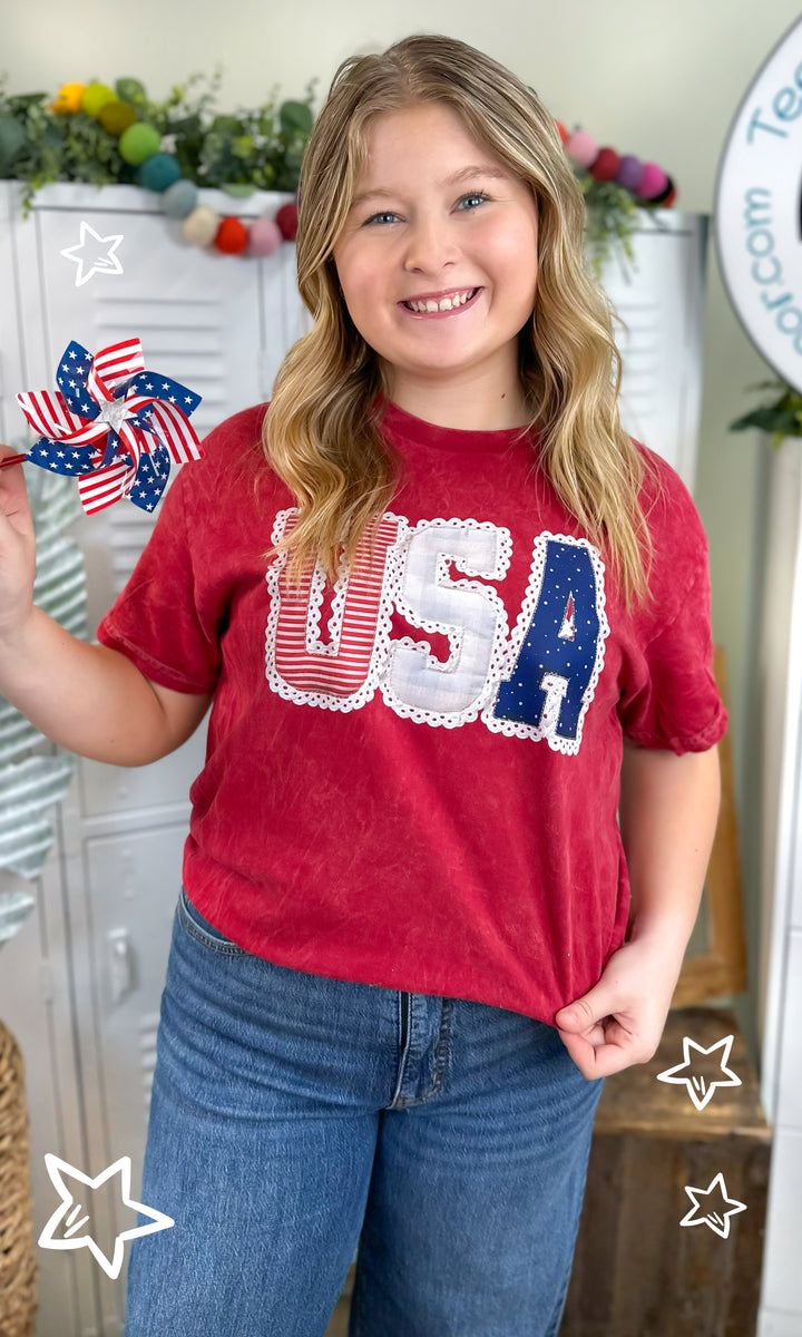 Frilly Lace USA Graphic T-Shirt