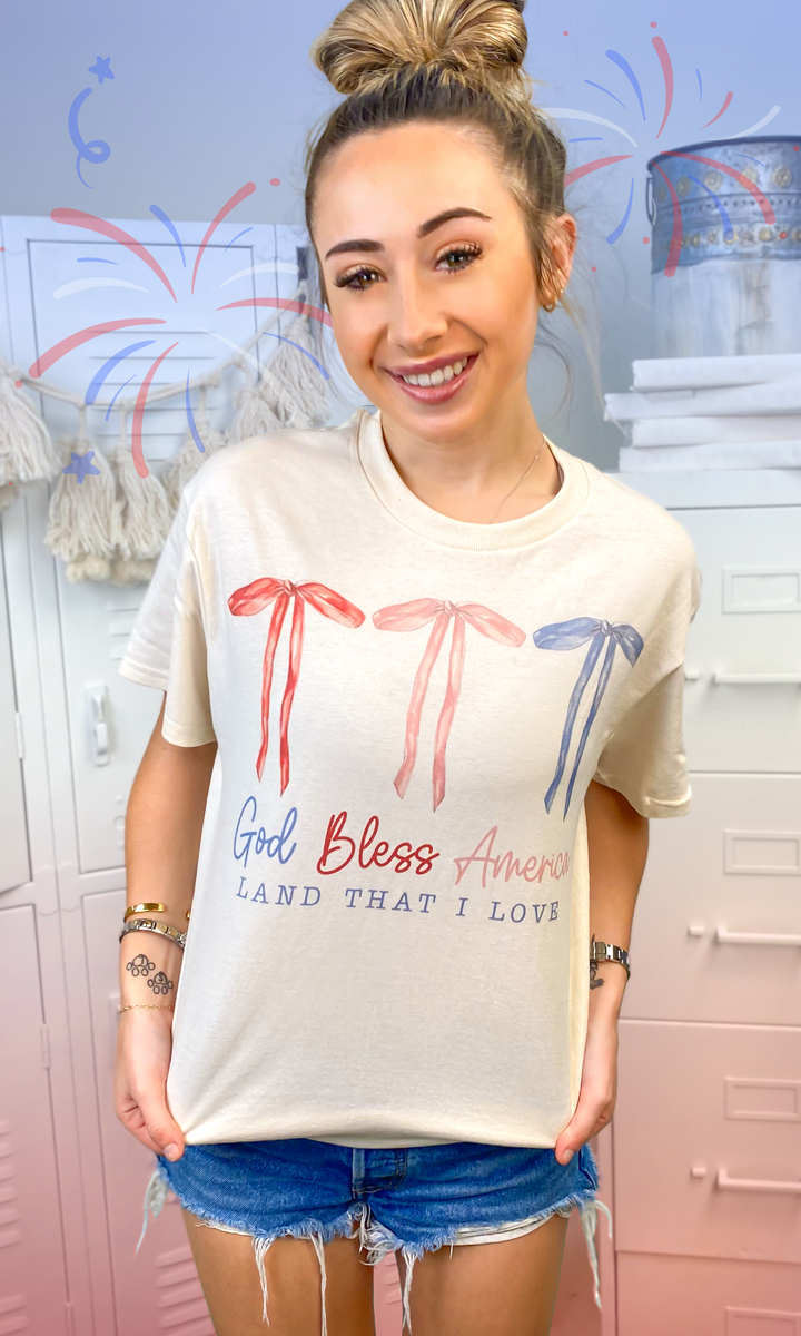 God Bless America Land That I Love Graphic T-Shirt