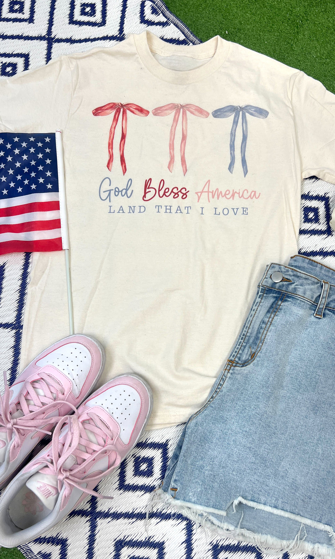 God Bless America Land That I Love Graphic T-Shirt