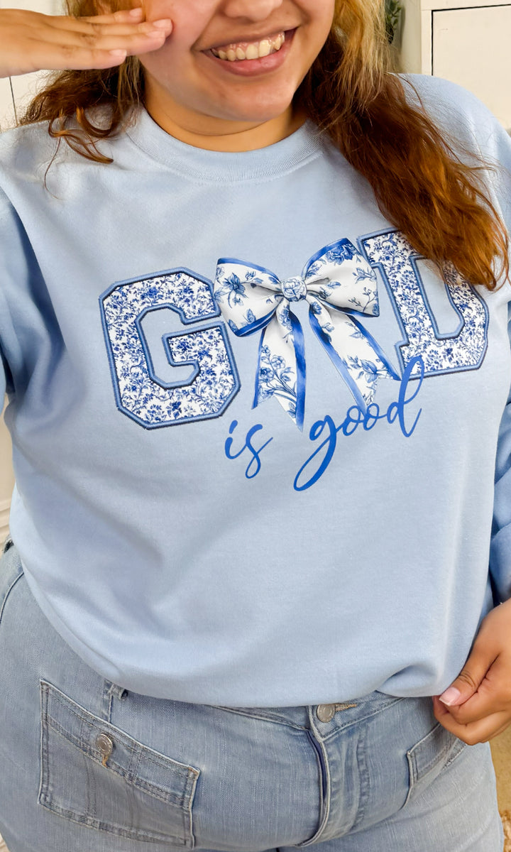 God is Good Bows Graphic Sweatshirt