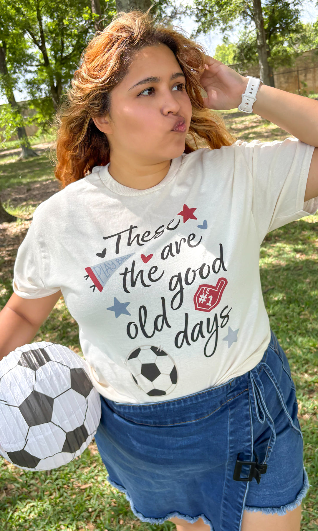Custom Good Old Days Sport Graphic T-Shirt