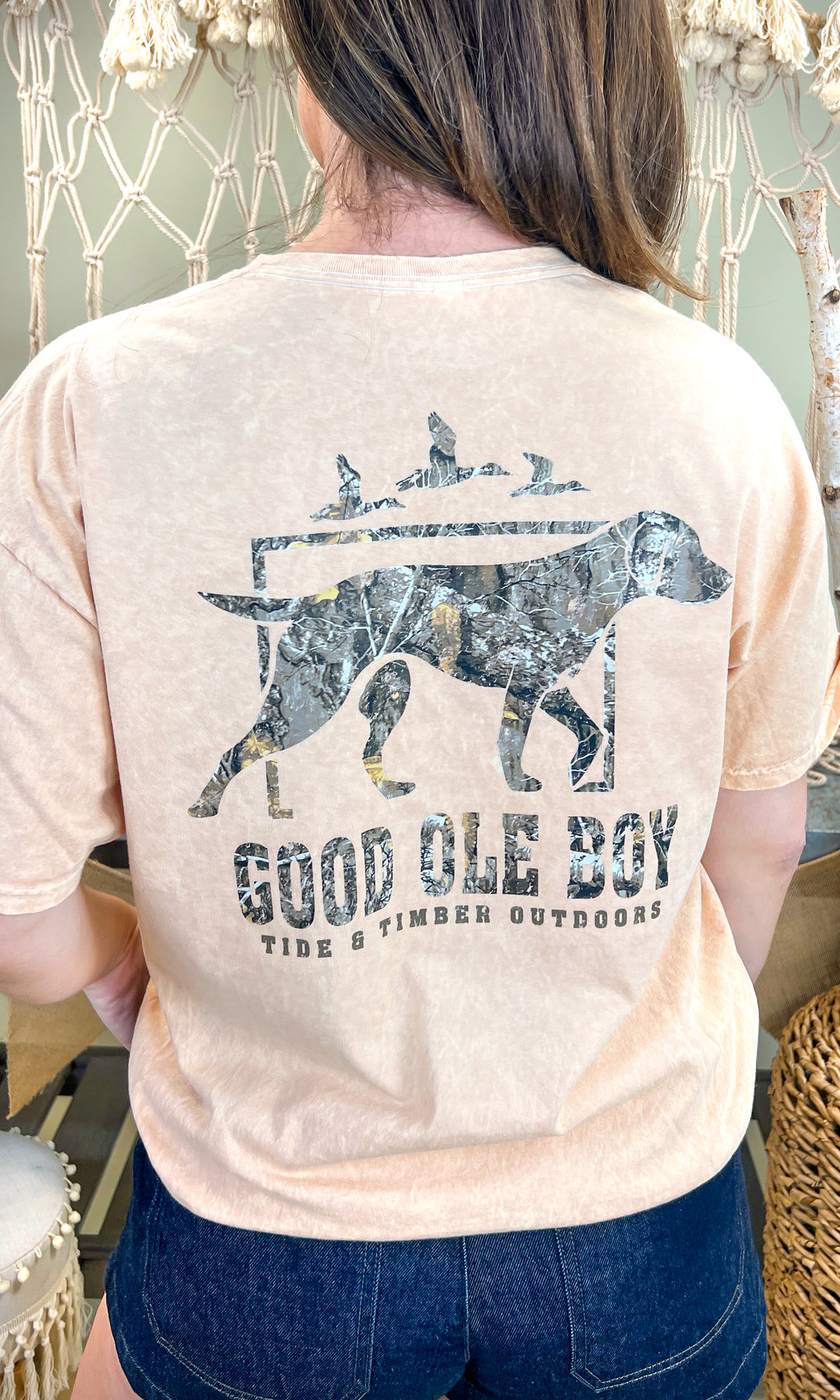 Good Ole Boy Camo Mineral Washed Graphic Shirt
