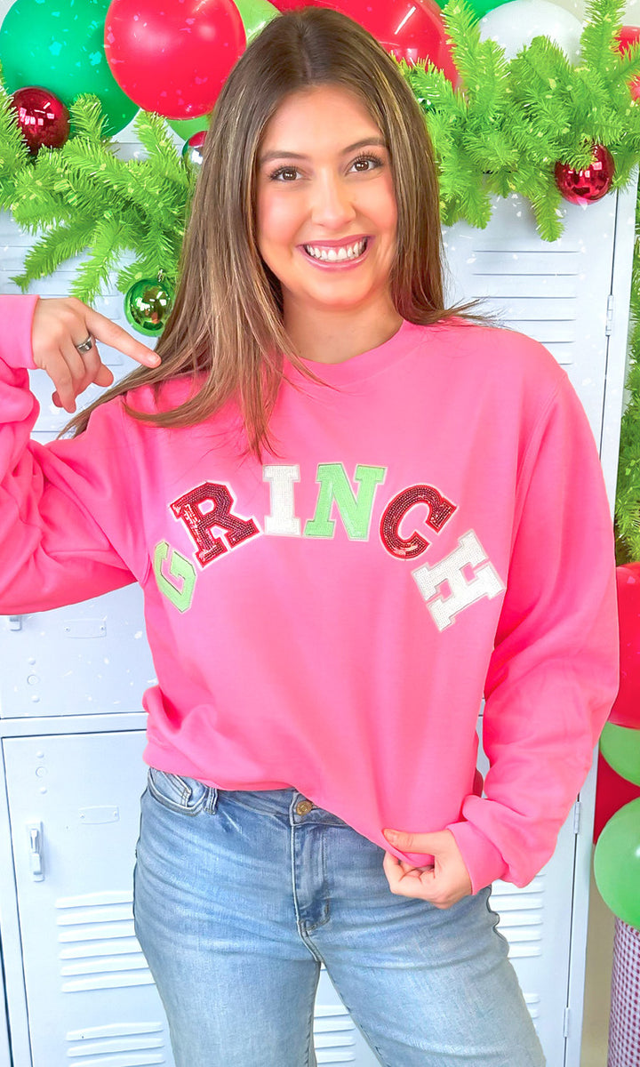 Grinch Sequin Graphic Sweatshirt