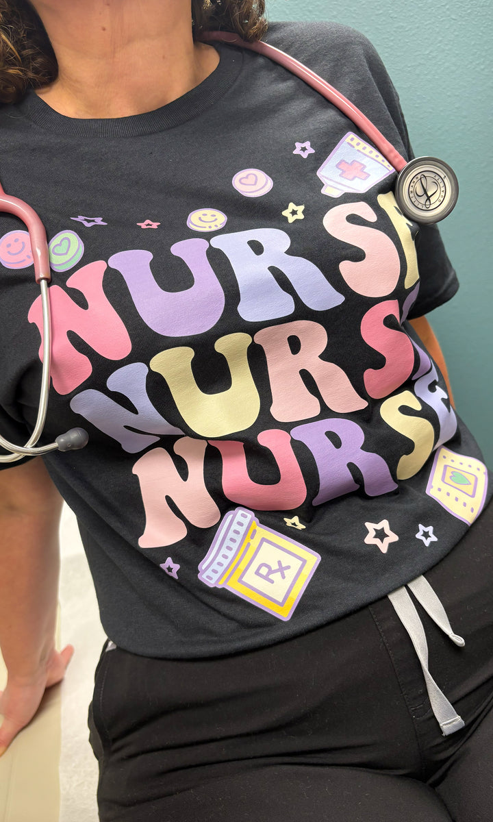 Groovy Nurse Vibes Graphic T-Shirt