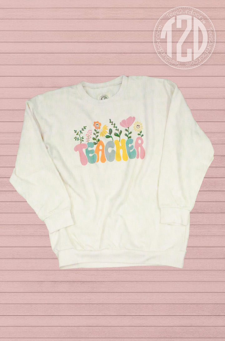 Groovy Flower Teacher Sweatshirt