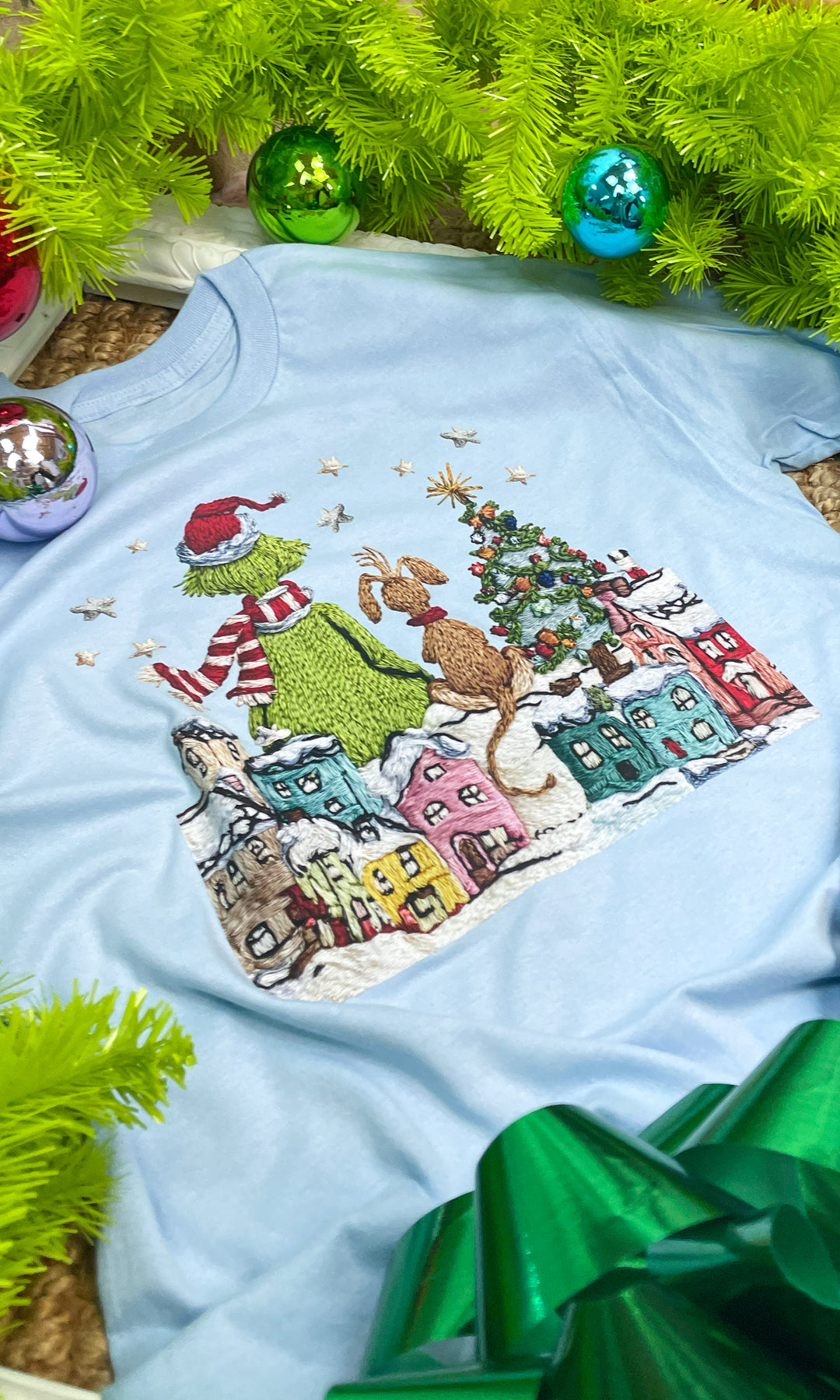 Grouchy Christmas Yarn Graphic T-Shirt