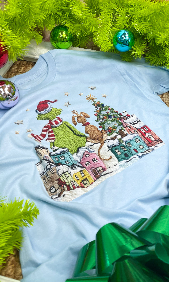 Grouchy Christmas Yarn Graphic T-Shirt