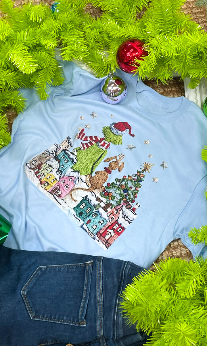Grouchy Christmas Yarn Graphic T-Shirt