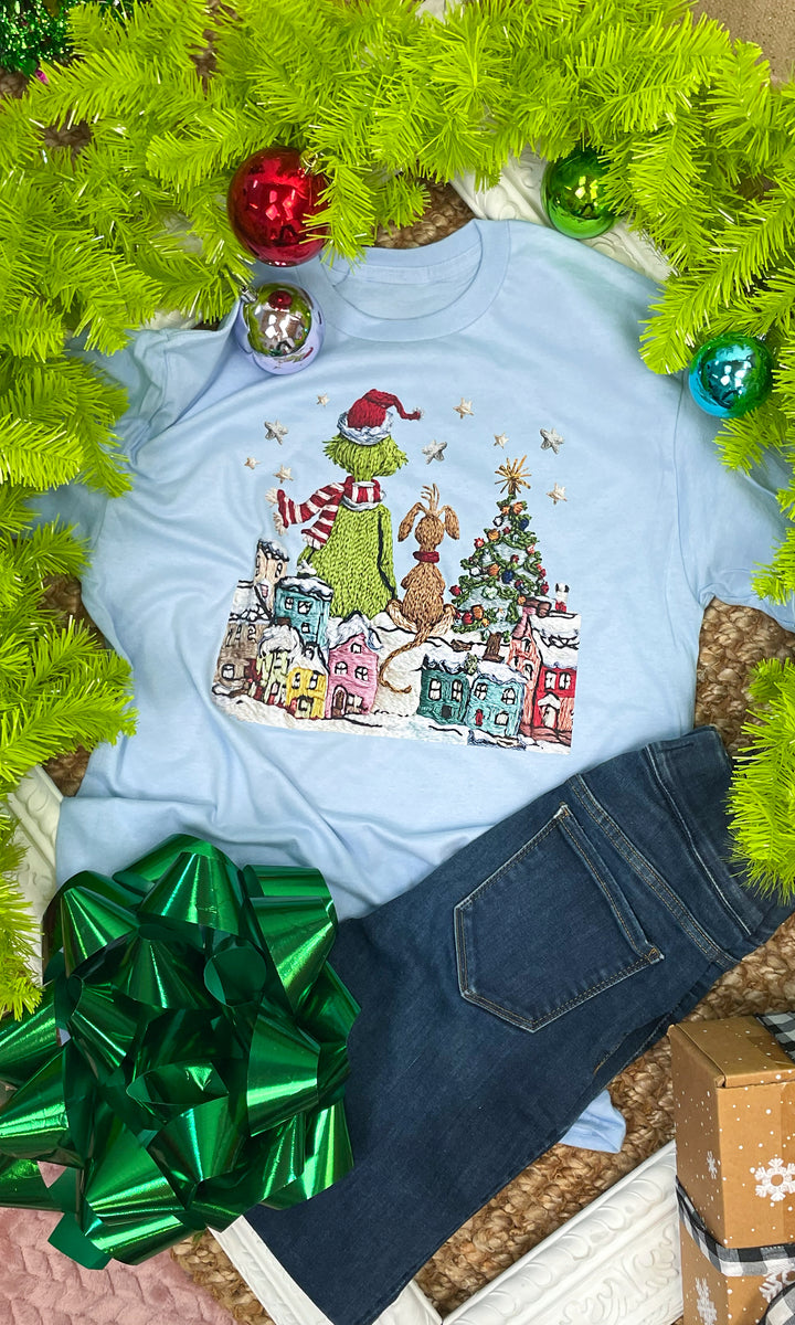 Grouchy Christmas Yarn Graphic T-Shirt