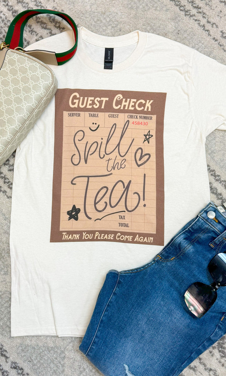 Guest Check T2D Spill the Tea Graphic T-Shirt