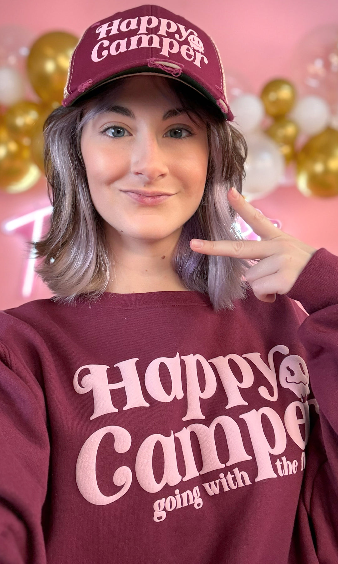 Happy Camper Magic Puff Graphic Sweatshirt