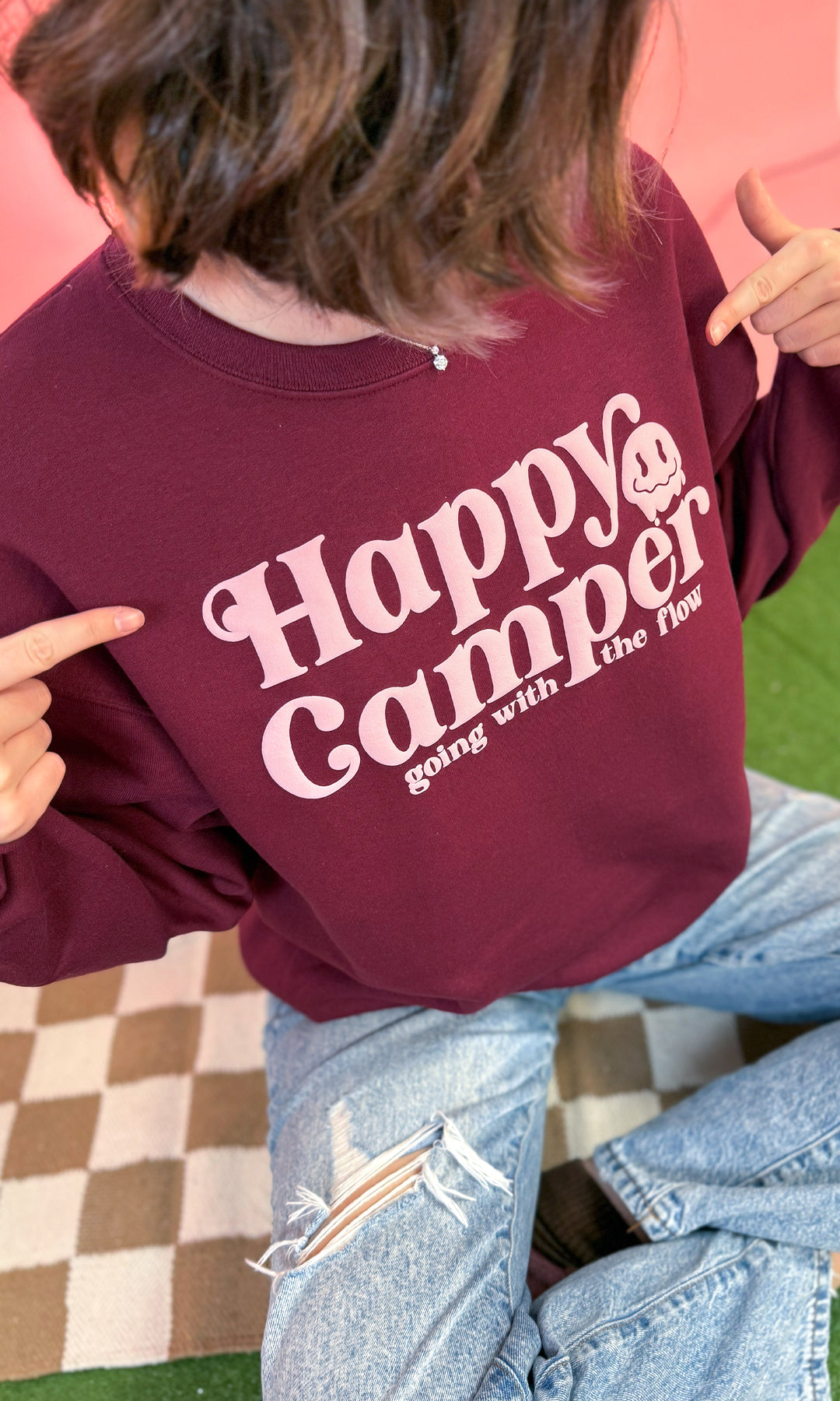 Happy Camper Magic Puff Graphic Sweatshirt