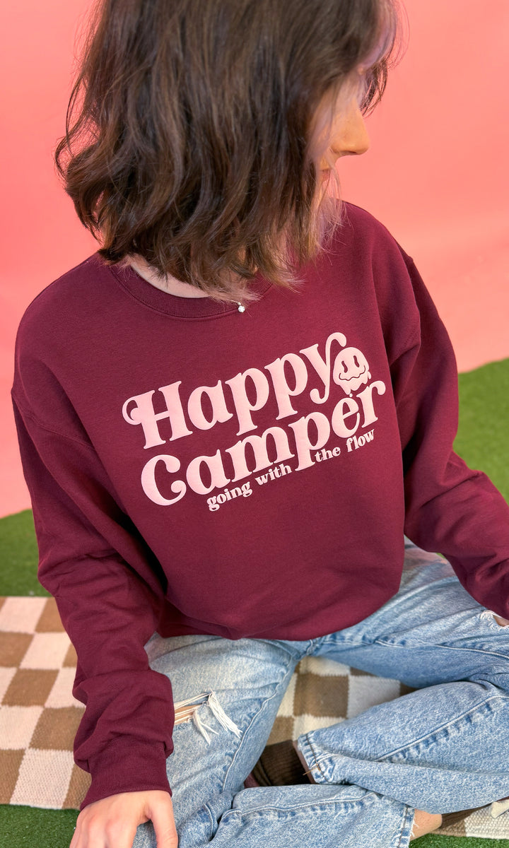 Happy Camper Magic Puff Graphic Sweatshirt