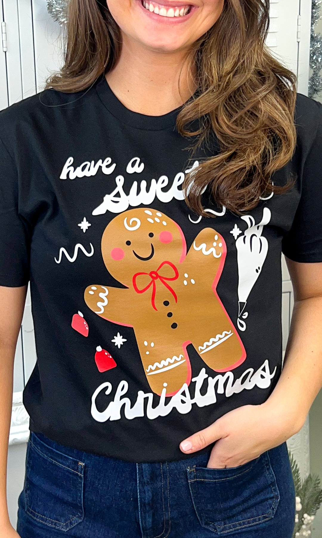 Have a Sweet Christmas Gingerbread Graphic T-Shirt