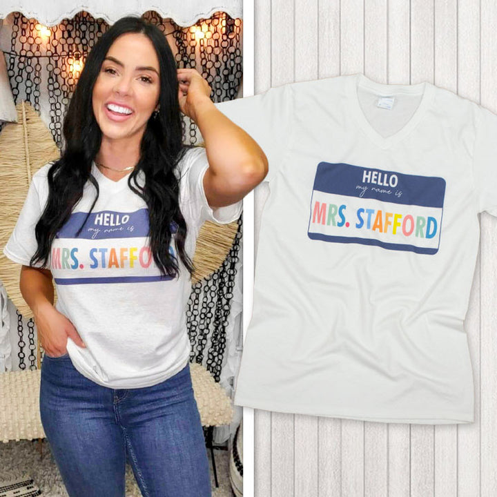 Hello My Name is V-Neck T-Shirt