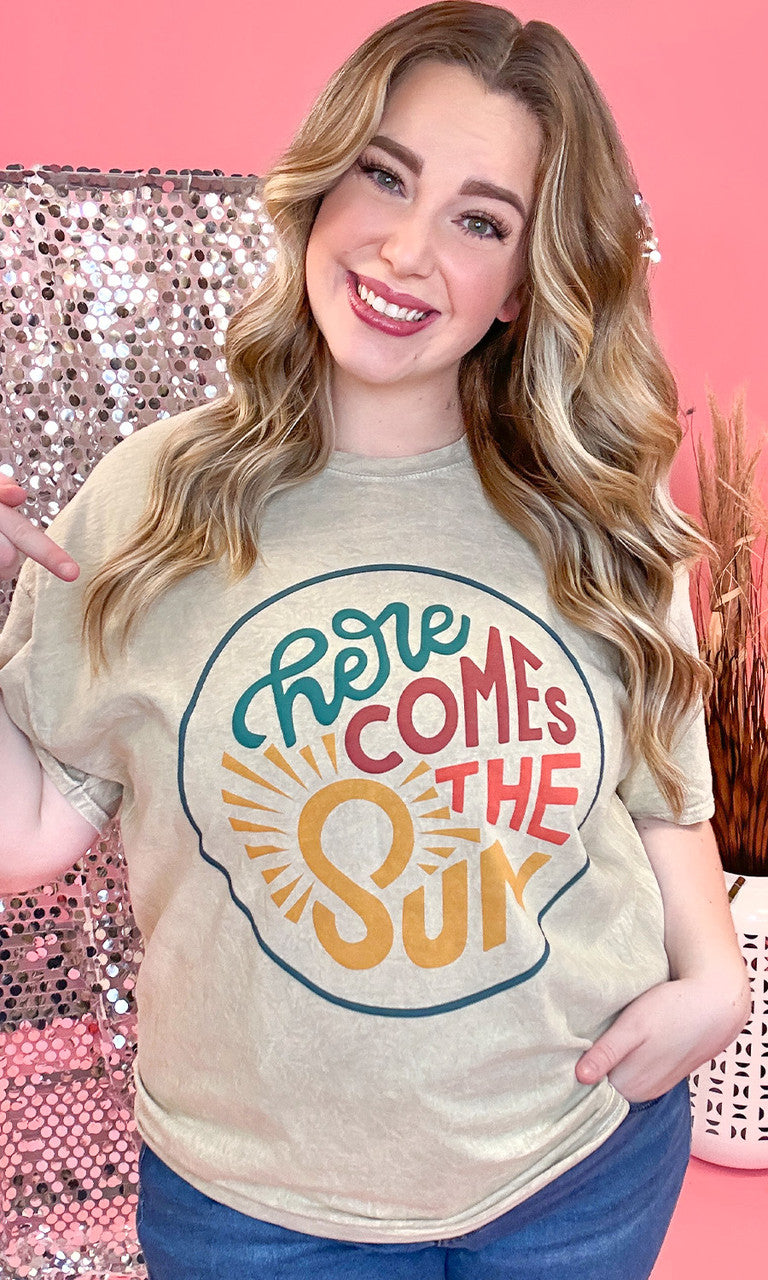 Here Comes the Sun Mineral Washed Shirt