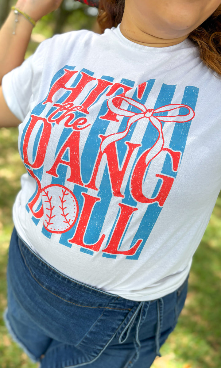 Hit the Dang Baseball Graphic T-Shirt