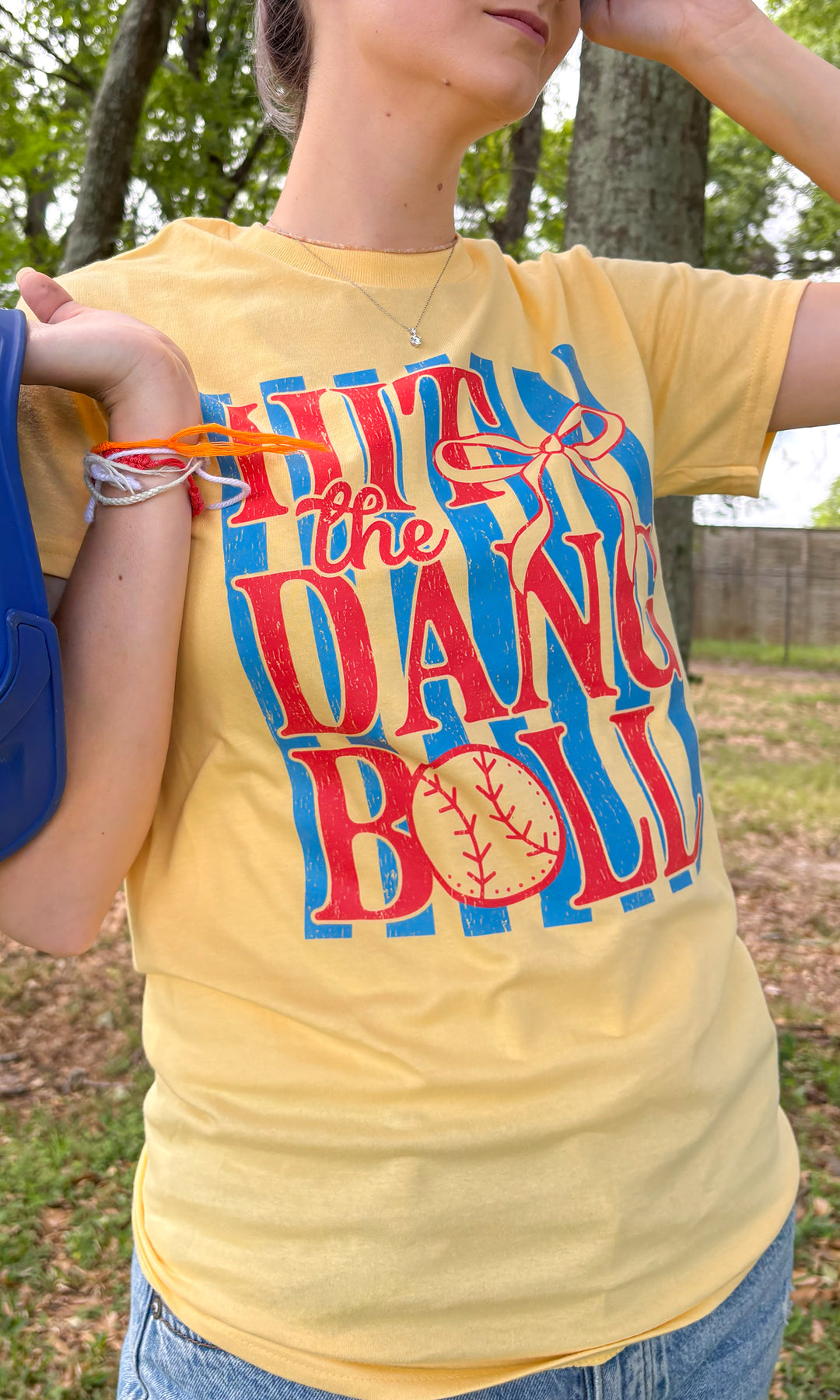 Hit the Dang Softball Graphic T-Shirt