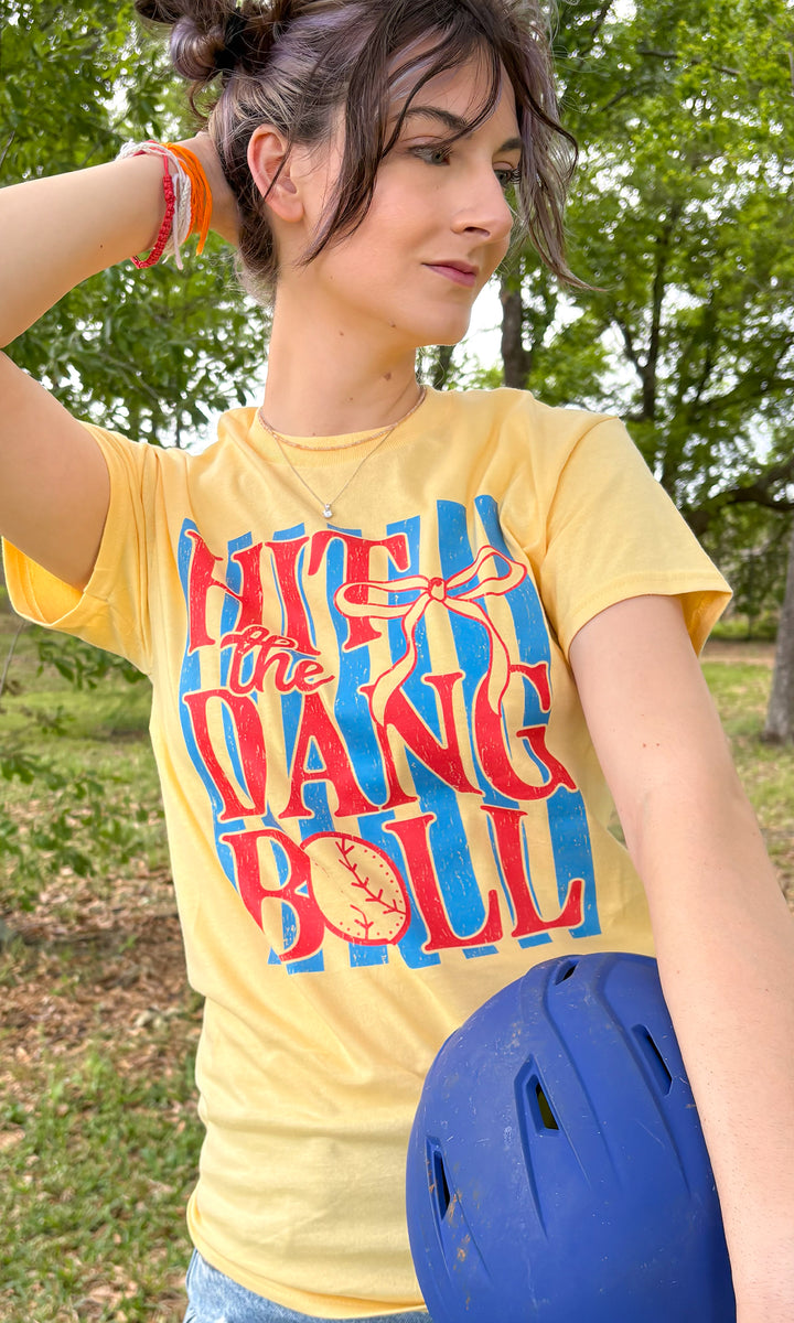 Hit the Dang Softball Graphic T-Shirt