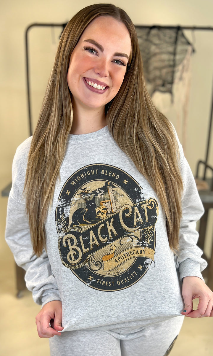 Holiday Vintage Label Ash Graphic Sweatshirt
