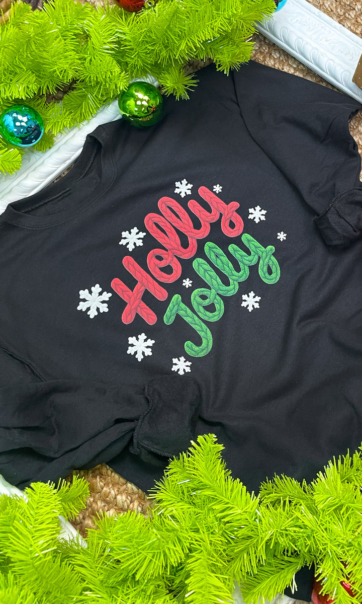 Holly Jolly Christmas Yarn Graphic Sweatshirt