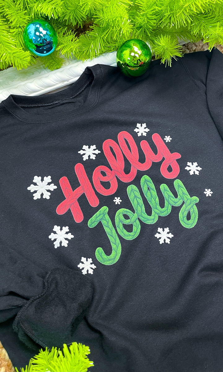 Holly Jolly Christmas Yarn Graphic Sweatshirt