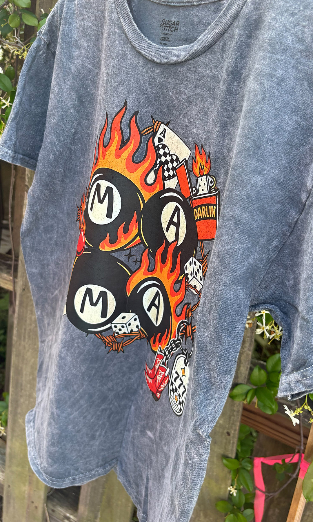 Hot MAMA Mineral Washed Graphic Shirt