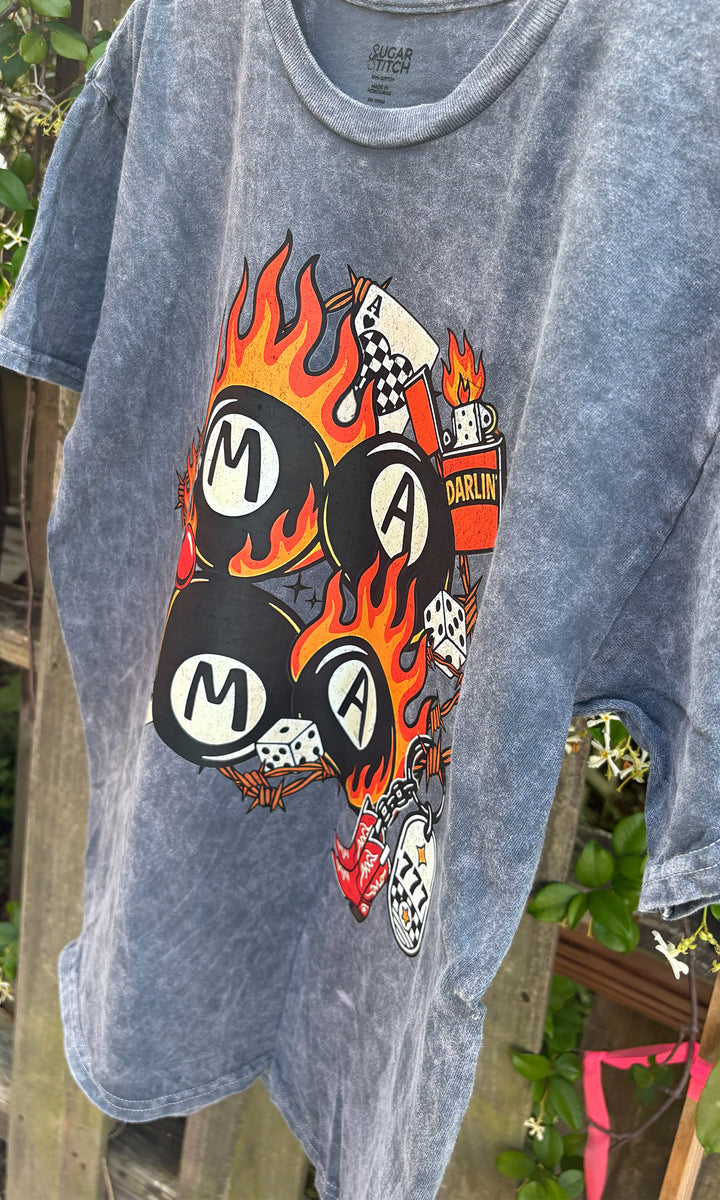 Hot MAMA Mineral Washed Graphic Shirt